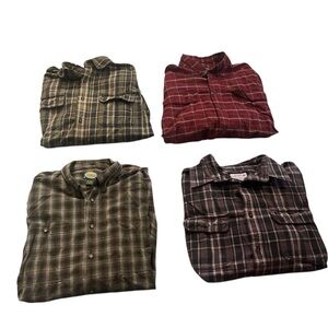 Bundle of 4 Men’s Plaid Button Up Shirts- size XL